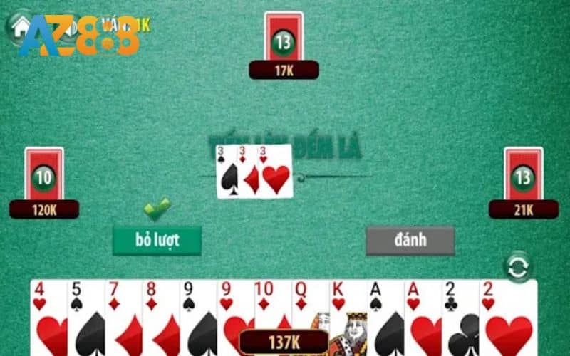 Giao diện của trò chơi tiến lên online tại AZ888